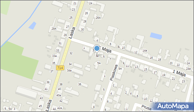 Konstantynów Łódzki, 1 Maja, 3a, mapa Konstantynów Łódzki