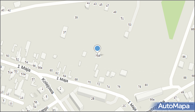Konstantynów Łódzki, 1 Maja, 70A, mapa Konstantynów Łódzki