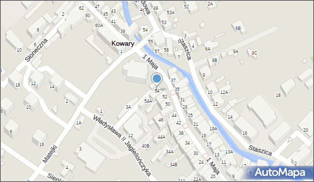 Kowary, 1 Maja, 54, mapa Kowary