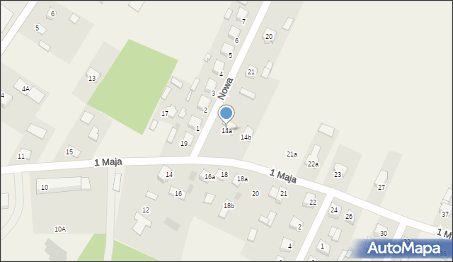 Krasocin, 1 Maja, 14a, mapa Krasocin