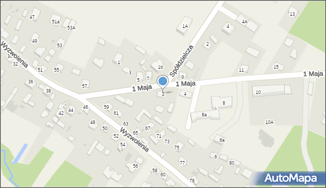 Krasocin, 1 Maja, 2, mapa Krasocin