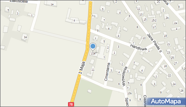 Kroczyce, 1 Maja, 11a, mapa Kroczyce