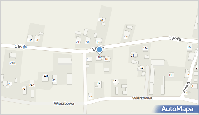 Kujakowice Dolne, 1 Maja, 16A, mapa Kujakowice Dolne