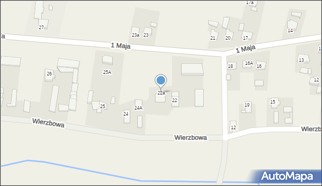 Kujakowice Dolne, 1 Maja, 22a, mapa Kujakowice Dolne