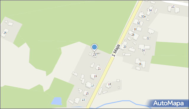 Kup, 1 Maja, 23, mapa Kup