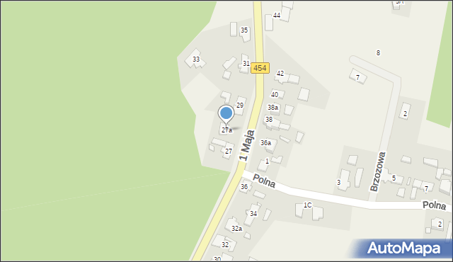 Kup, 1 Maja, 27a, mapa Kup