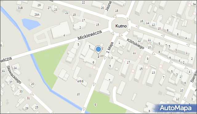 Kutno, 1 Maja, 4, mapa Kutno