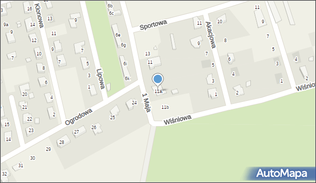 Łambinowice, 1 Maja, 11a, mapa Łambinowice