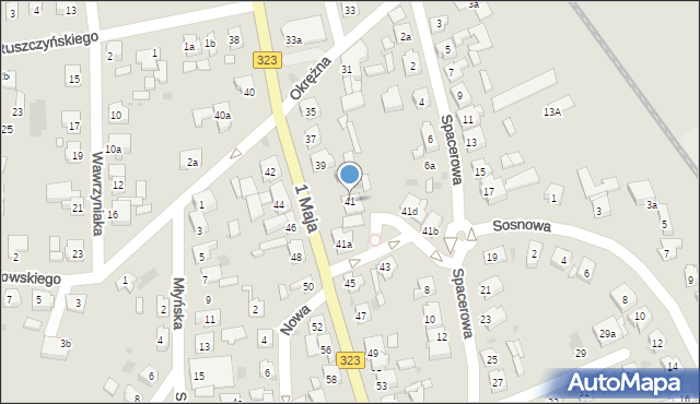 Leszno, 1 Maja, 41, mapa Leszno