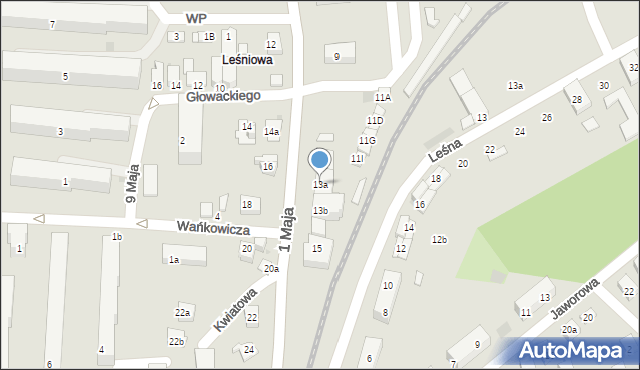 Libiąż, 1 Maja, 13a, mapa Libiąż