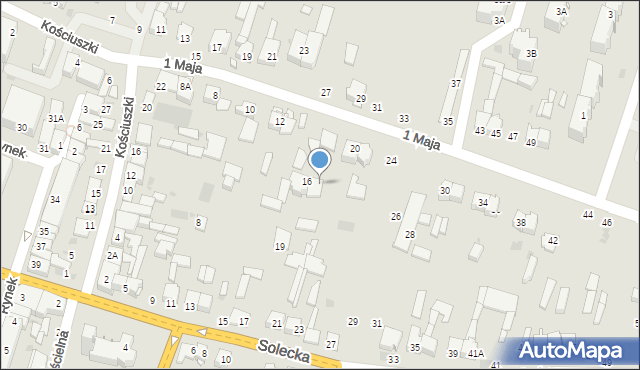 Lipsko, 1 Maja, 18, mapa Lipsko