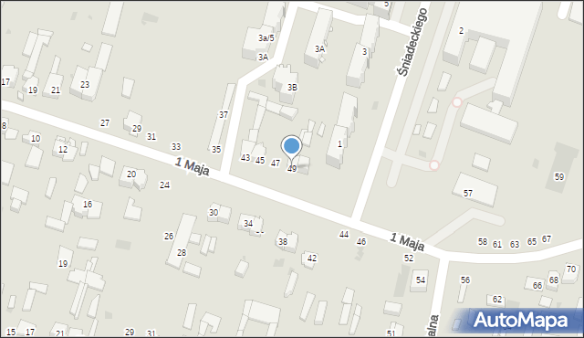 Lipsko, 1 Maja, 49, mapa Lipsko