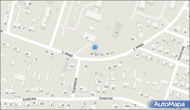Lipsko, 1 Maja, 60, mapa Lipsko