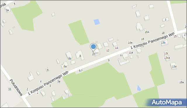 Łódź, 1 Korpusu Pancernego Wojska Polskiego, 10, mapa Łodzi