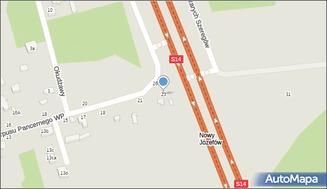 Łódź, 1 Korpusu Pancernego Wojska Polskiego, 23, mapa Łodzi