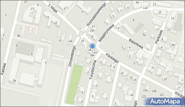 Łowicz, 1 Maja, 20, mapa Łowicza