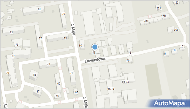 Lubartów, 1 Maja, 78-80, mapa Lubartów