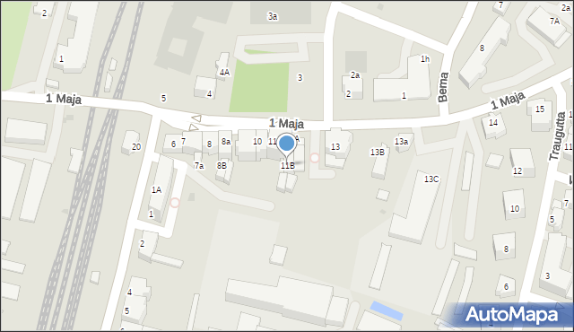 Lubin, 1 Maja, 11B, mapa Lubin