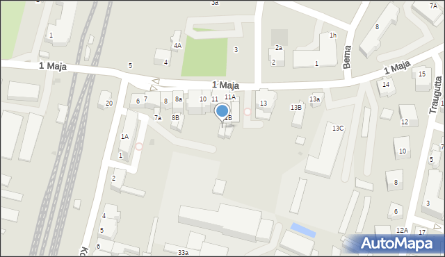 Lubin, 1 Maja, 11c, mapa Lubin