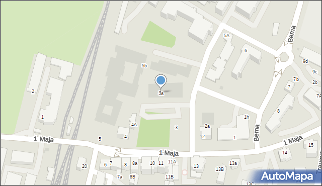 Lubin, 1 Maja, 3a, mapa Lubin