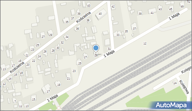 Małkinia Górna, 1 Maja, 29, mapa Małkinia Górna