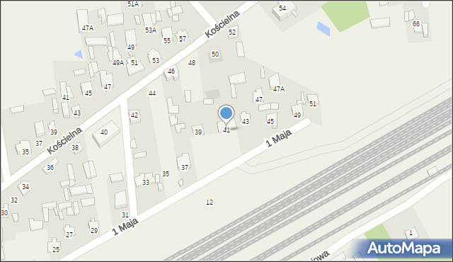 Małkinia Górna, 1 Maja, 41, mapa Małkinia Górna