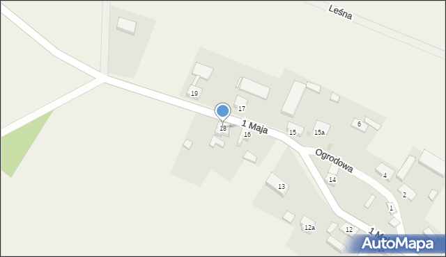 Mielęcin, 1 Maja, 18, mapa Mielęcin