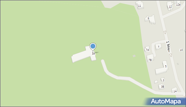 Mielno, 1 Maja, 3A, mapa Mielno