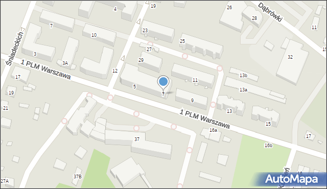 Mińsk Mazowiecki, 1 PLM Warszawa, 7, mapa Mińsk Mazowiecki