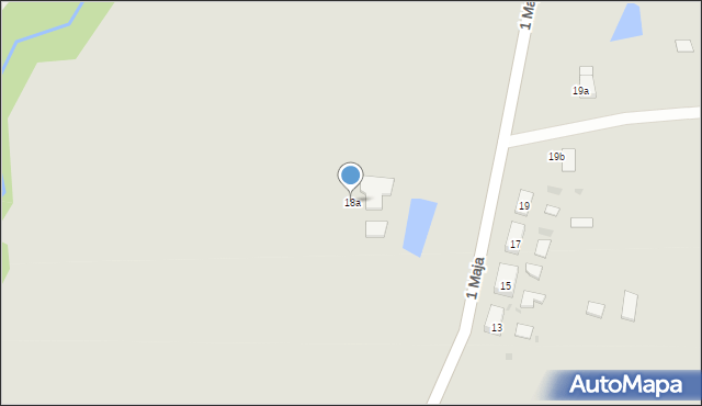 Młynary, 1 Maja, 18a, mapa Młynary