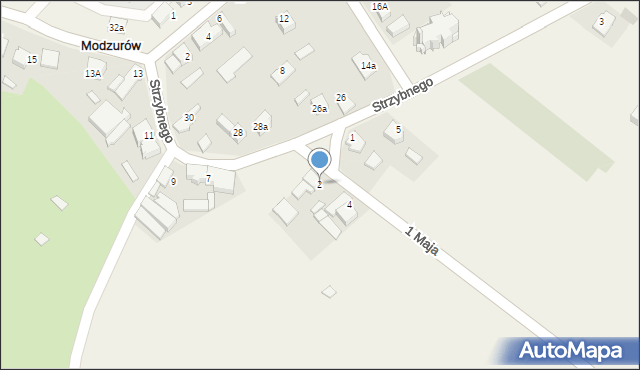 Modzurów, 1 Maja, 2, mapa Modzurów