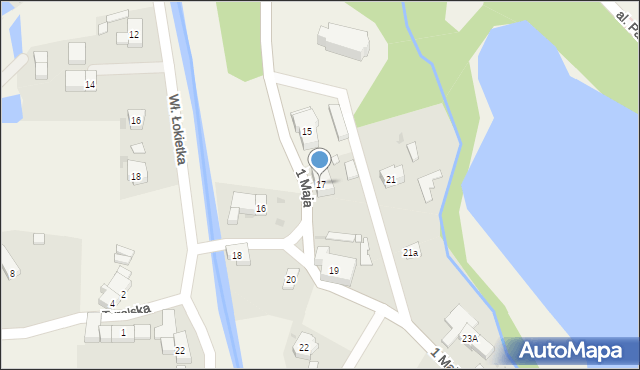 Mysłakowice, 1 Maja, 17, mapa Mysłakowice