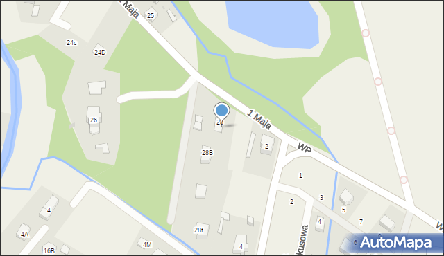 Mysłakowice, 1 Maja, 28A, mapa Mysłakowice