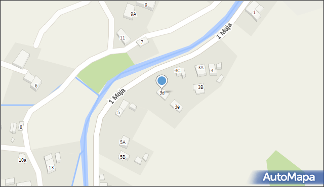 Mysłakowice, 1 Maja, 3d, mapa Mysłakowice