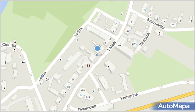 Myślibórz, 1 Maja, 6A, mapa Myślibórz