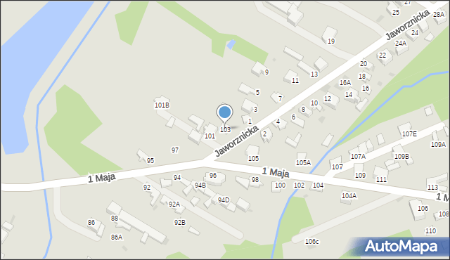 Myszków, 1 Maja, 103, mapa Myszków