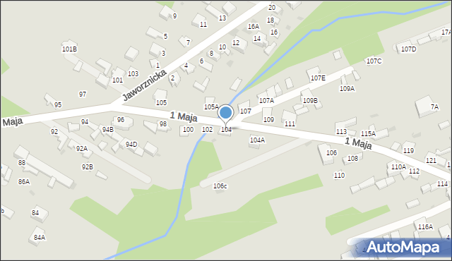 Myszków, 1 Maja, 104, mapa Myszków