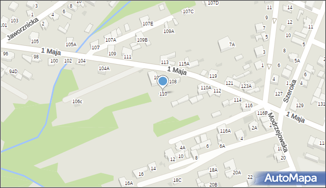 Myszków, 1 Maja, 110, mapa Myszków