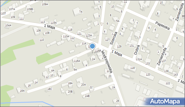 Myszków, 1 Maja, 116c, mapa Myszków