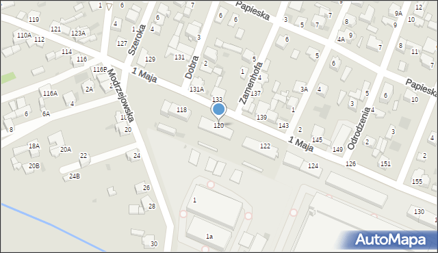 Myszków, 1 Maja, 120, mapa Myszków