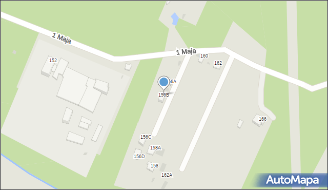 Myszków, 1 Maja, 156B, mapa Myszków