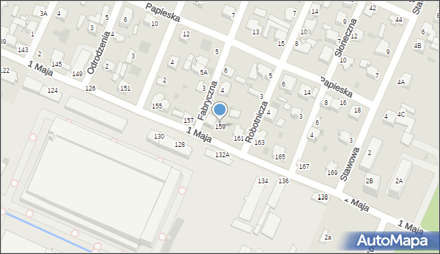 Myszków, 1 Maja, 159, mapa Myszków