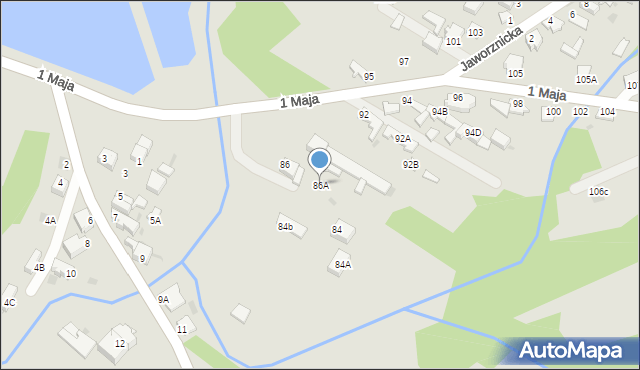 Myszków, 1 Maja, 86A, mapa Myszków