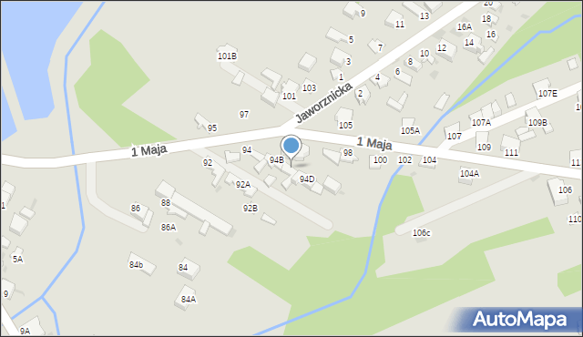 Myszków, 1 Maja, 94C, mapa Myszków