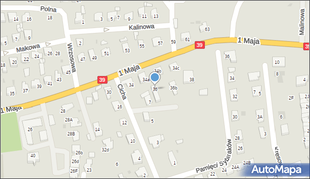 Namysłów, 1 Maja, 36, mapa Namysłów