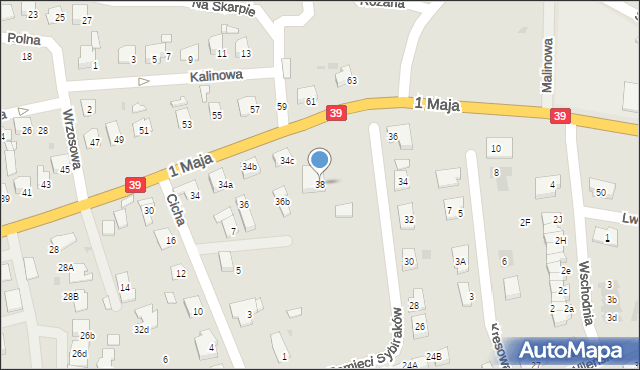 Namysłów, 1 Maja, 38, mapa Namysłów
