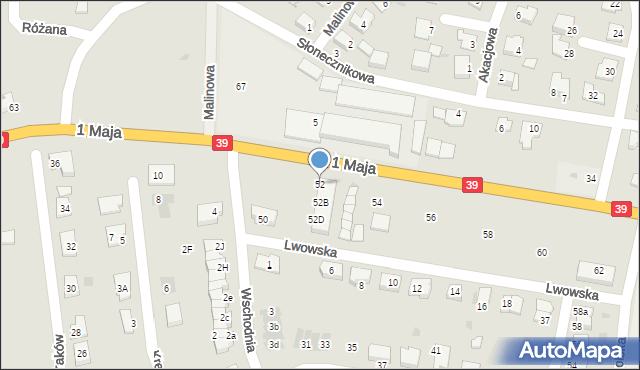 Namysłów, 1 Maja, 52, mapa Namysłów