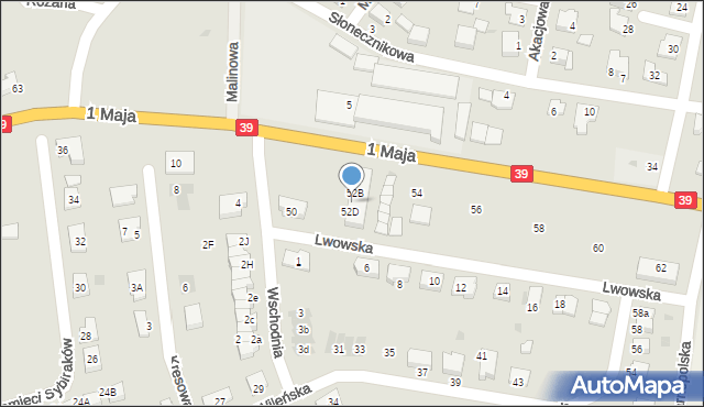 Namysłów, 1 Maja, 52C, mapa Namysłów