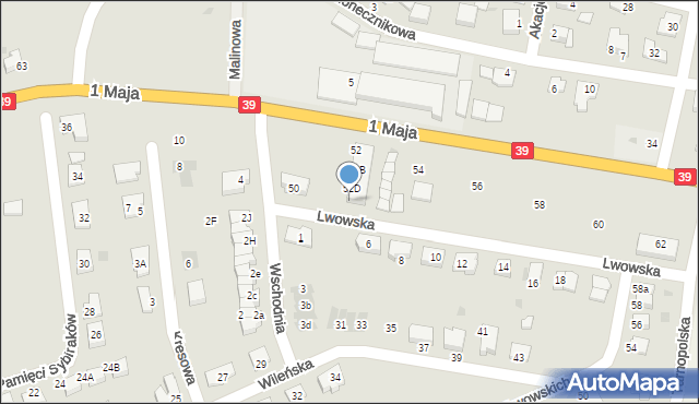 Namysłów, 1 Maja, 52E, mapa Namysłów
