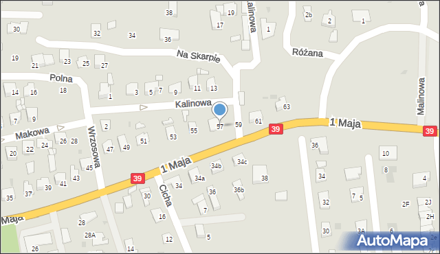 Namysłów, 1 Maja, 57, mapa Namysłów